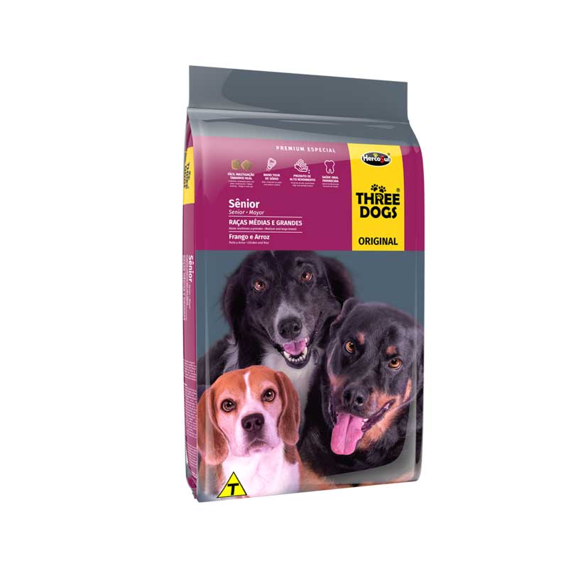 Three Dogs Senior Razas Medianas y Grandes | Amigales