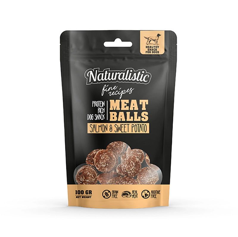 Naturalistic Snack Metballs Salmon & Sweet Potato para Perros 100 g