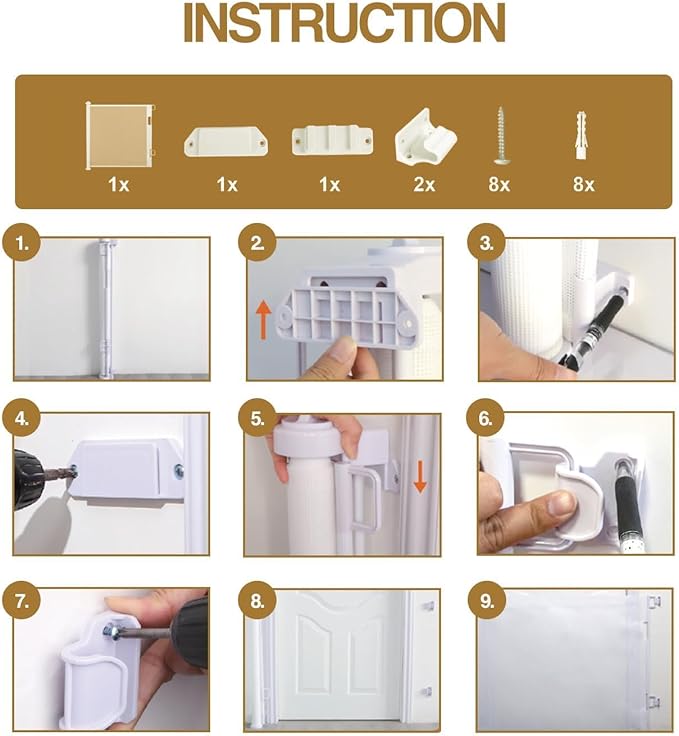 Pawise Puerta de Seguridad Retráctil para Perros