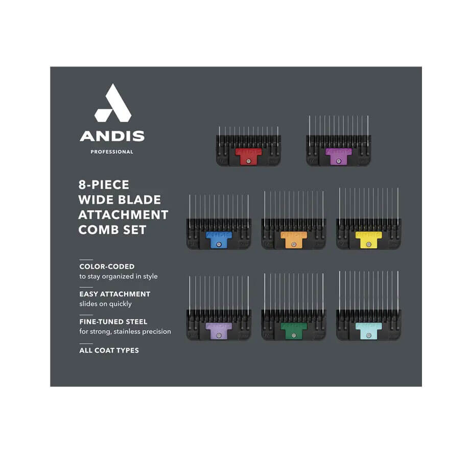 Set Alzadores Acero Inoxidable Andis 8 Piezas