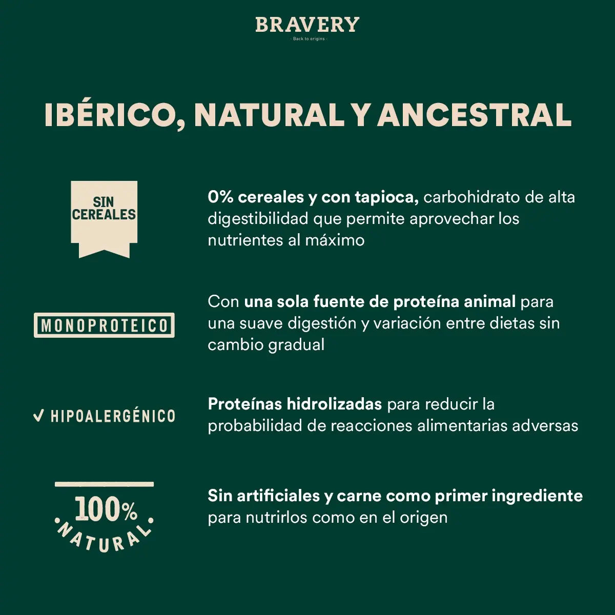 Bravery Cerdo Ibérico Razas Grandes y Medianas