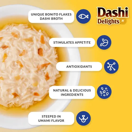 Churu Dashi Delights Pollo, Atún y Ostiones 70 g