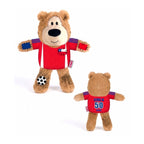 Peluche Kong Wild Knots Chile Edición Limitada con forma de oso, camiseta roja de Chile y detalles de balón de fútbol.
