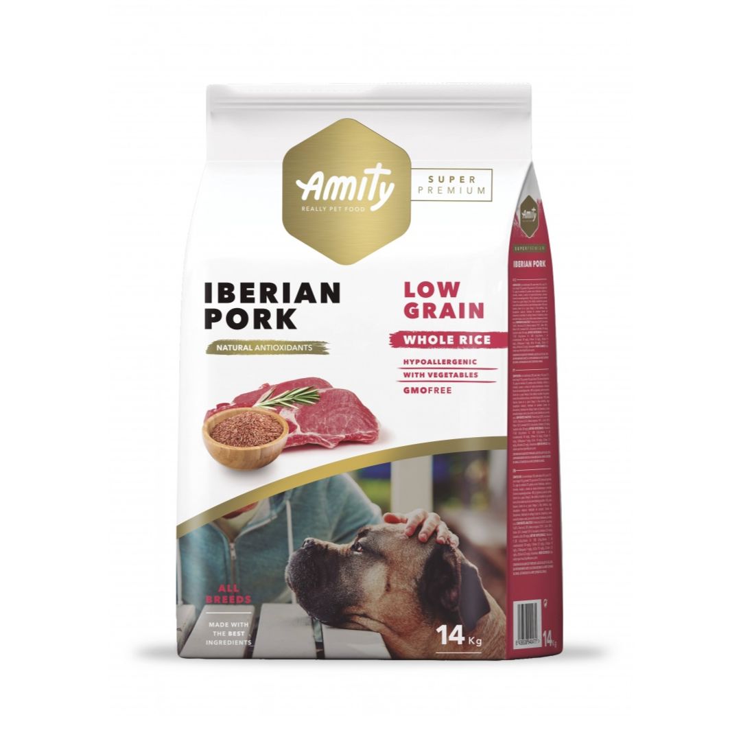 Amity Low Grain Cerdo Ibérico para Perro Adulto