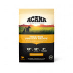 Acana Heritage Free-Run Poultry para Perros en bolsa beige y negra con receta de pollo y pavo criados libres