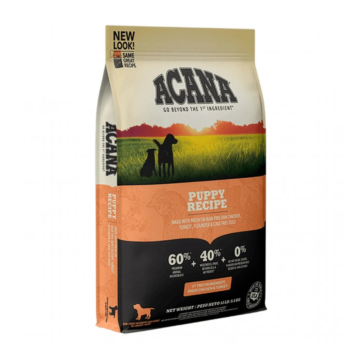 Acana Heritage Puppy & Junior para Cachorro alimento seco con pollo fresco, pavo y huevos, receta rica en proteína para crecimiento.