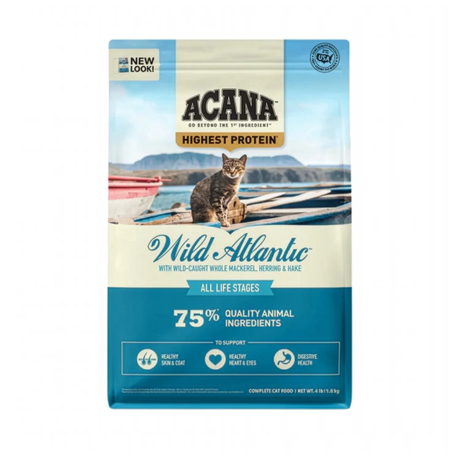 Acana Wild Atlantic para Gatos alimento seco para gatos con pescado salvaje del Atlántico, fórmula rica en proteína para todas las etapas.