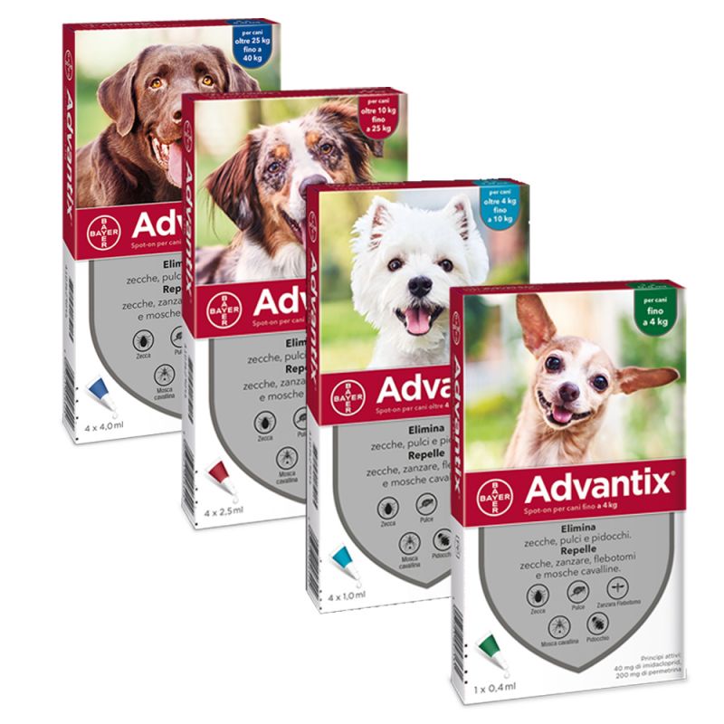 Antiparasitario Pipeta Advantix para Perros - hasta 4 kilos