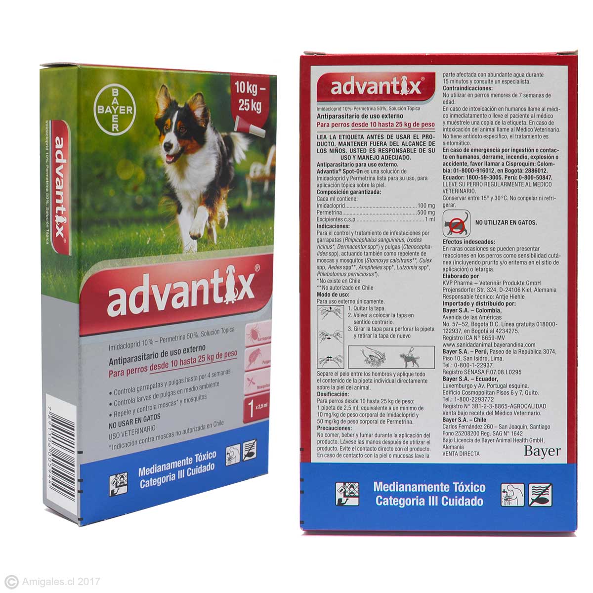 Antiparasitario Pipeta Advantix para Perros