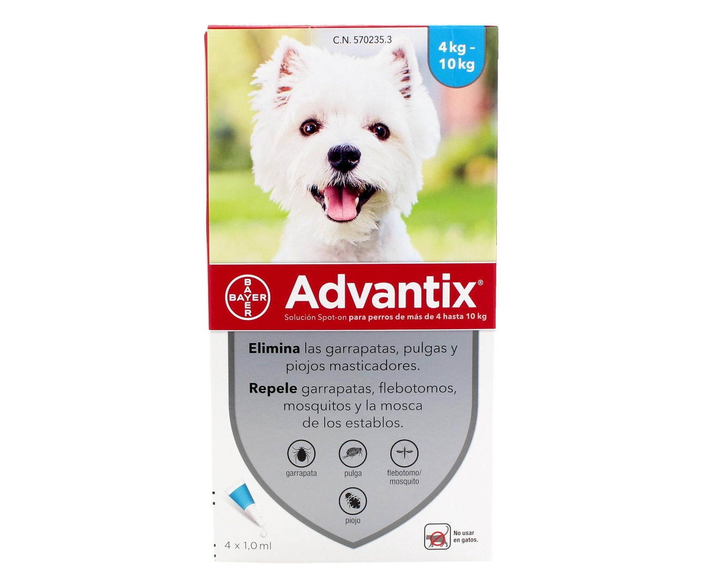 Antiparasitario Pipeta Advantix para Perros
