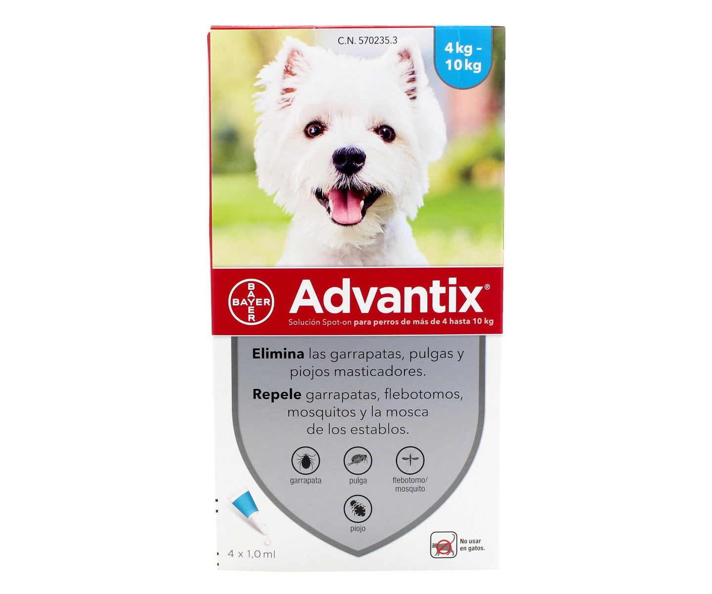 Antiparasitario Pipeta Advantix para Perros