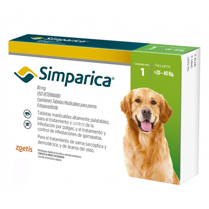 Simparica Antiparasitario para Perros - 1 Comprimido
