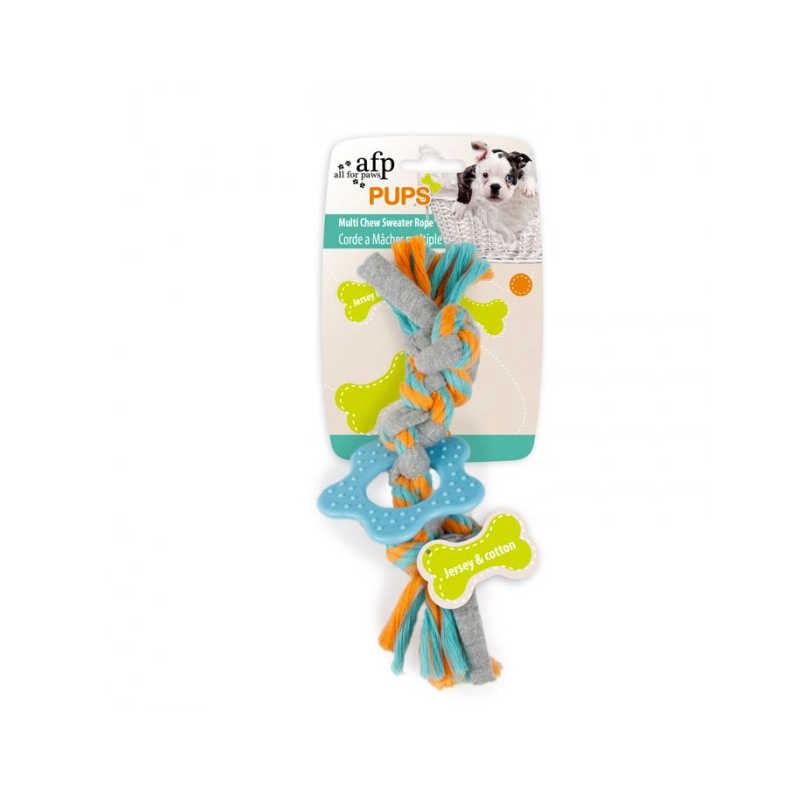 Juguete AFP Pups Cuerda Suave Multi Textura para Cachorros