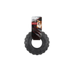 All for Paws Juguete Mighty Rex Neumático negro, juguete resistente para perros con forma de rueda y textura para morder