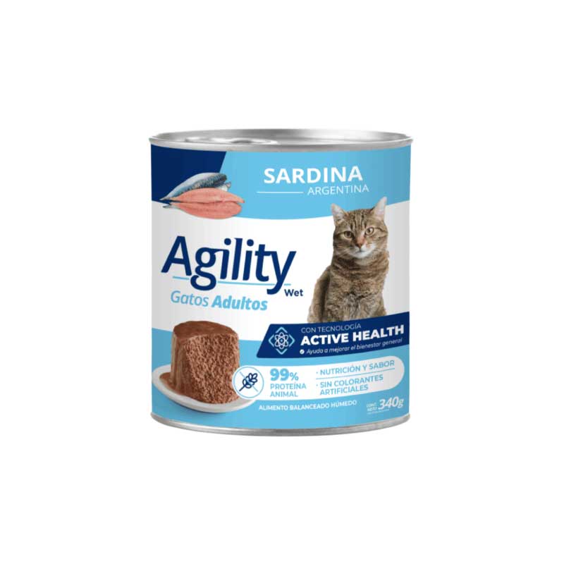 Agility Lata Sardina para Gatos 340 g