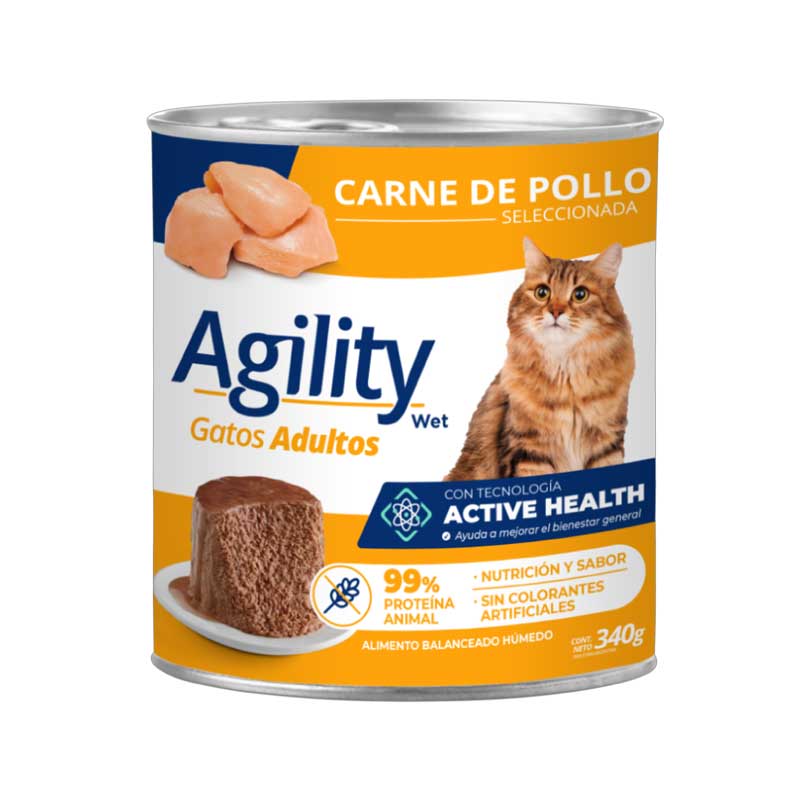 Agility Lata Pollo para Gatos - 340 g