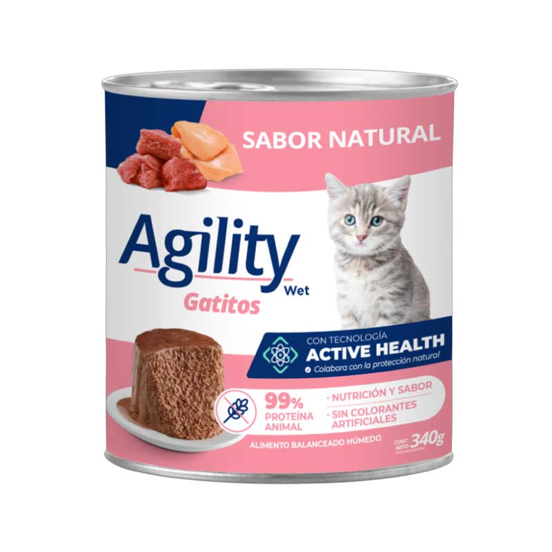 Agility Lata Sabor Natural para Gatitos - 340 g