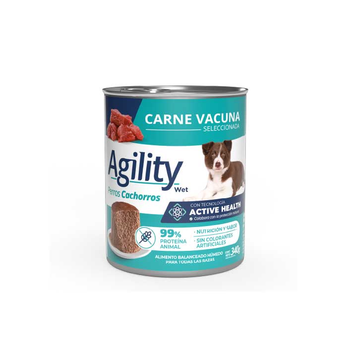 Agility Lata Carne de Vacuno para Cachorros 340 g