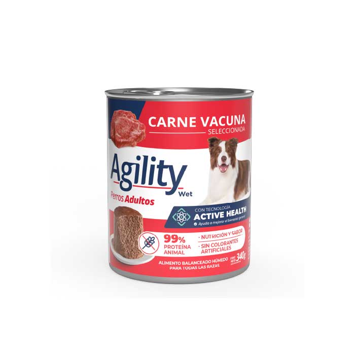 Agility Lata Carne de Vacuno para Perros 340 g