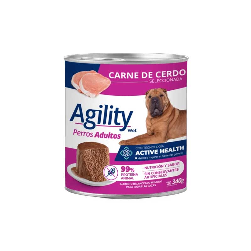 Agility Lata Cerdo para Perros 340 g