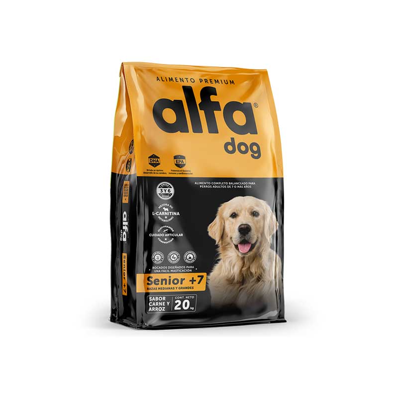 Alfa Dog Alimento para Perros Senior - 20 Kg