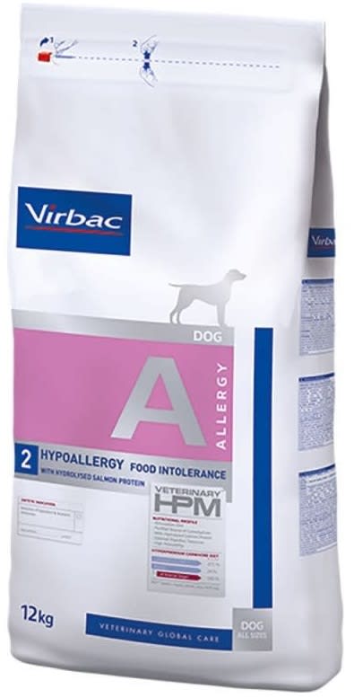 Perro Allergy A2 Virbac HPM Intolerancia alimentaria - Pescado - 12 Kg