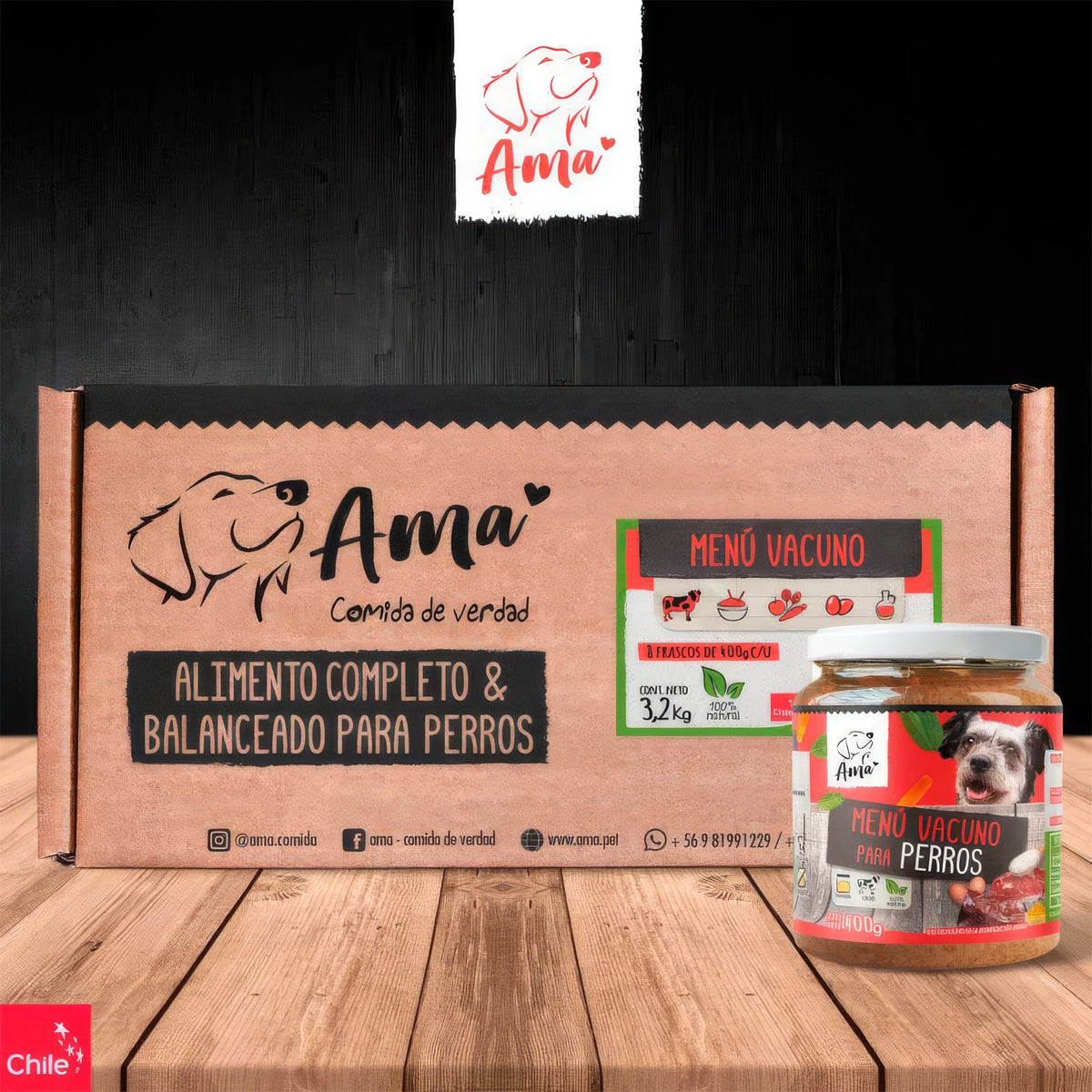 Ama Alimento Húmedo Vacuno para Perros