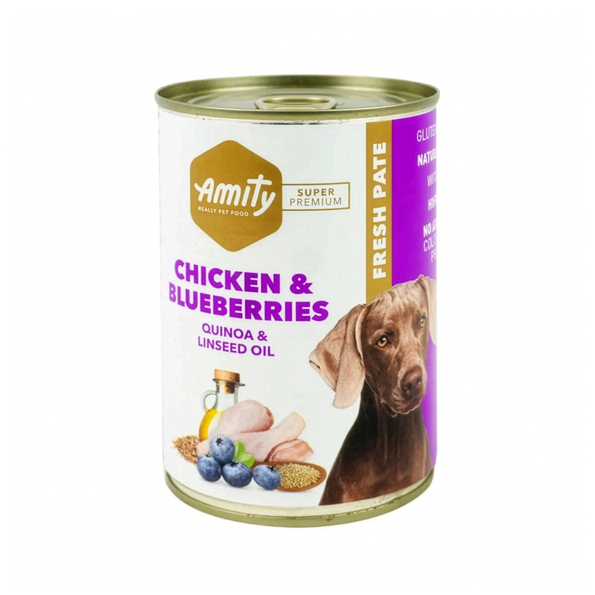 Amity Lata Pollo y Arándanos para Perros 400 g