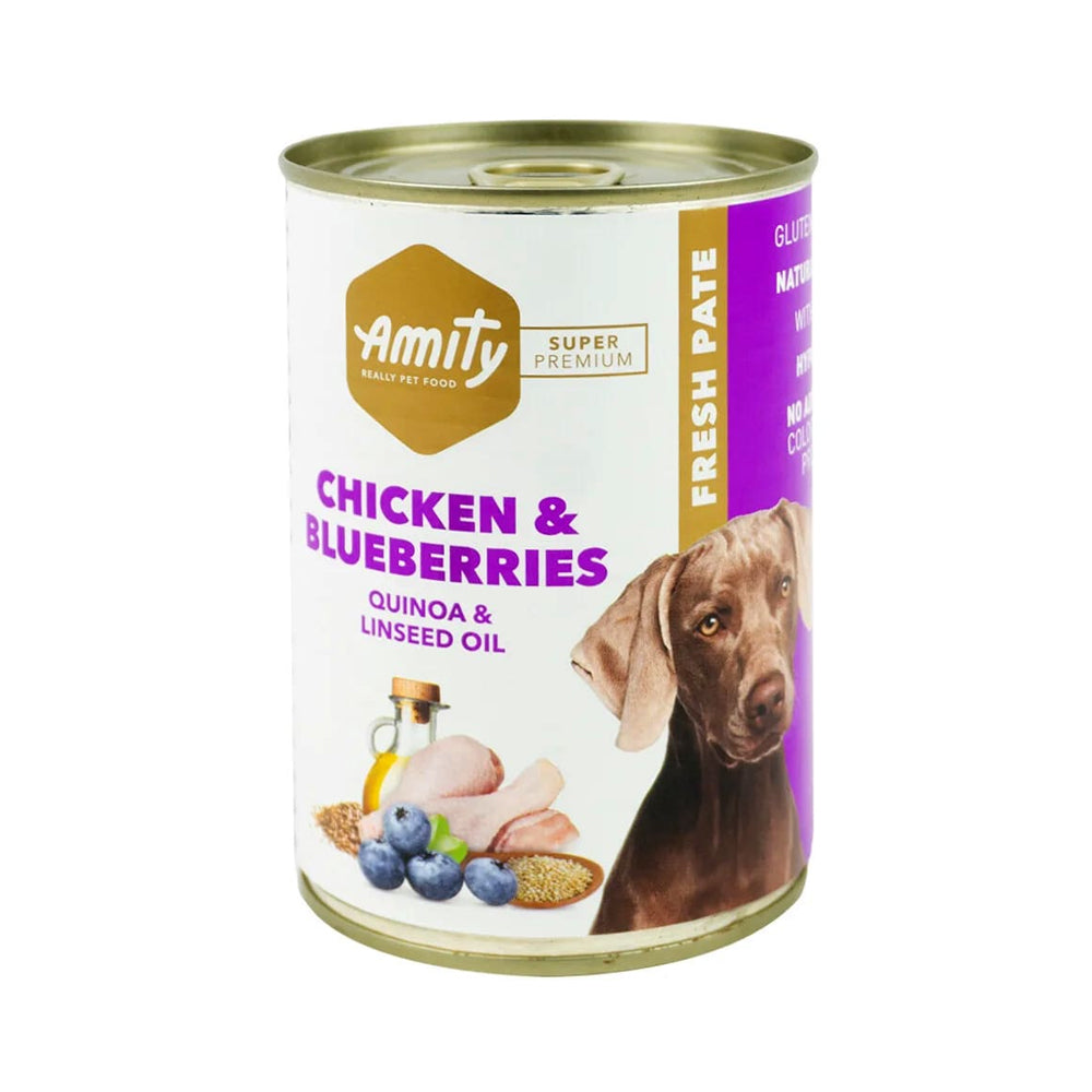 Amity Lata Pollo y Arándanos para Perros 400 g