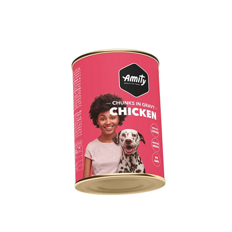Amity Premium Lata Chunks in Gravy Pollo para Perros - 415 g