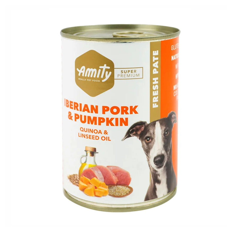 Amity Lata Cerdo Ibérico y Calabaza para Perros 400 g