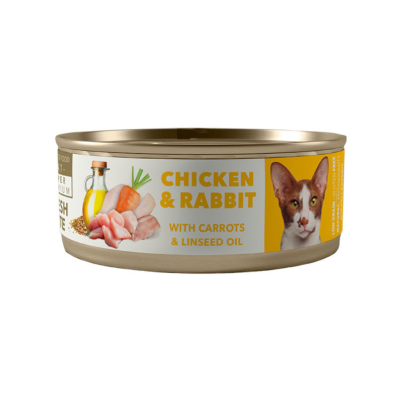 Amity Lata Pollo y Conejo para Gatos 80 g
