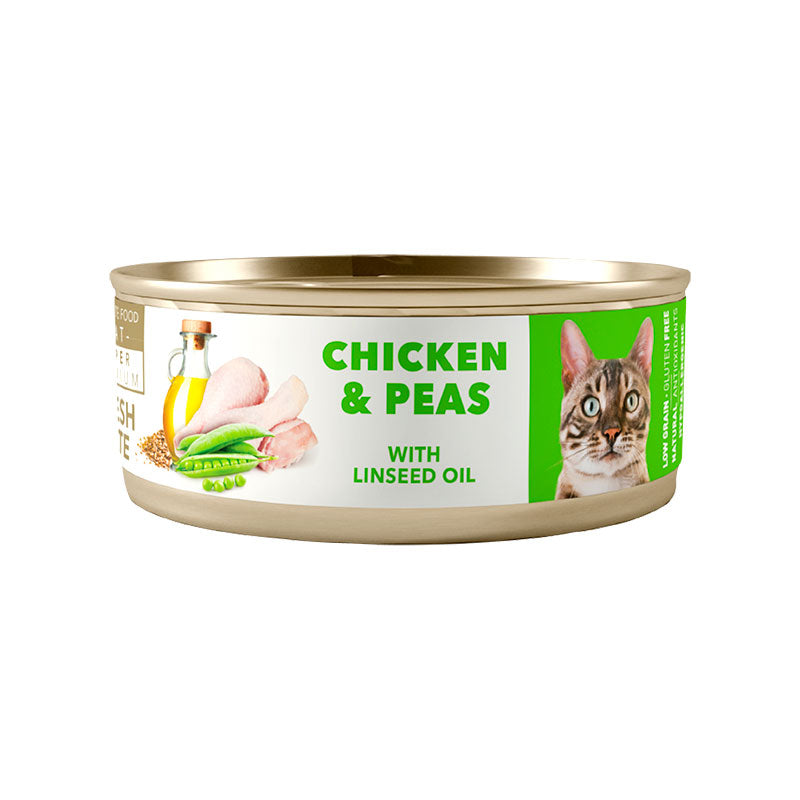 Amity Lata Pollo y Guisantes para Gatos 80 g