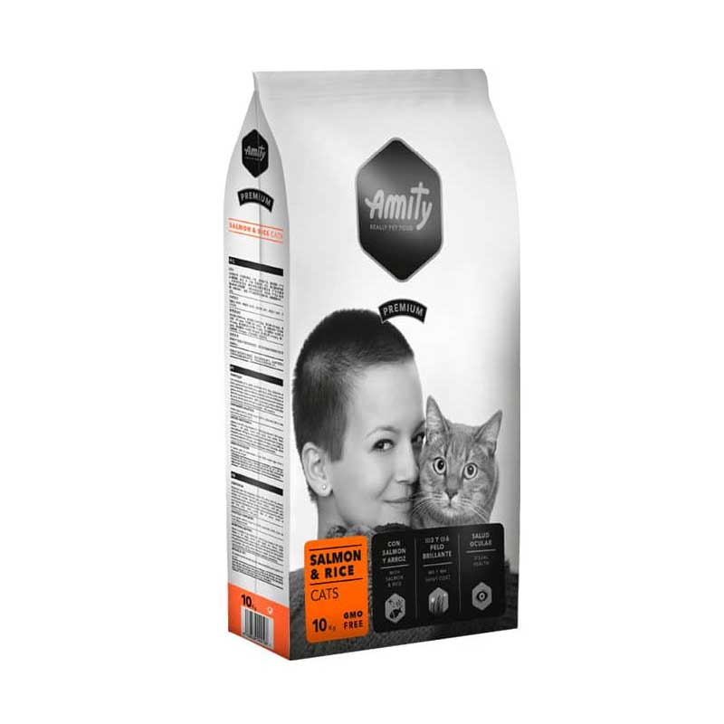 Amity Premium Salmón y Arroz para Gatos - 1,5 Kg