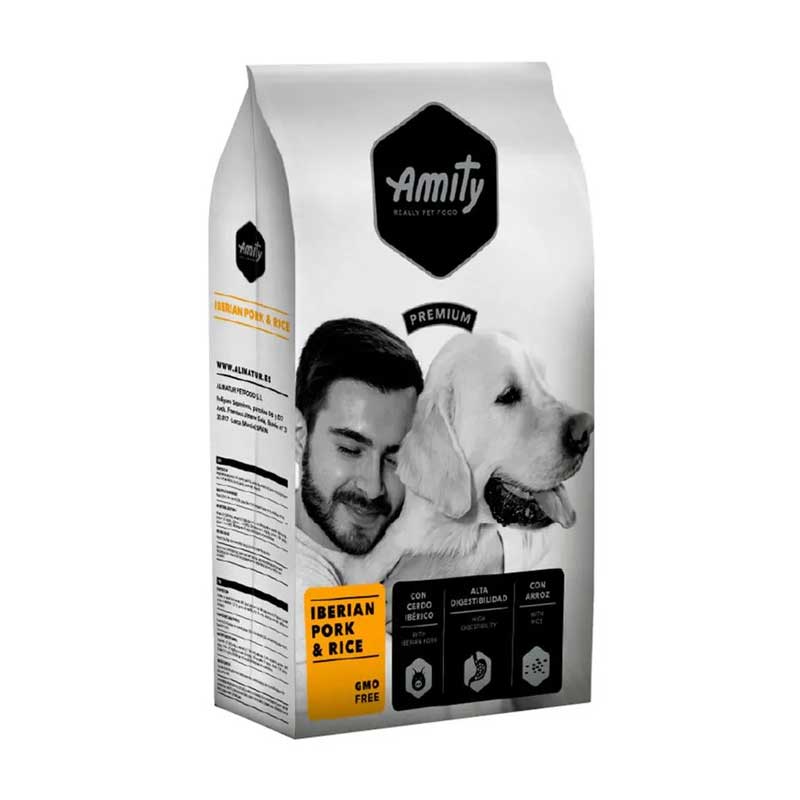 Amity Premium Cerdo Ibérico y Arroz para Perros - 3 Kg