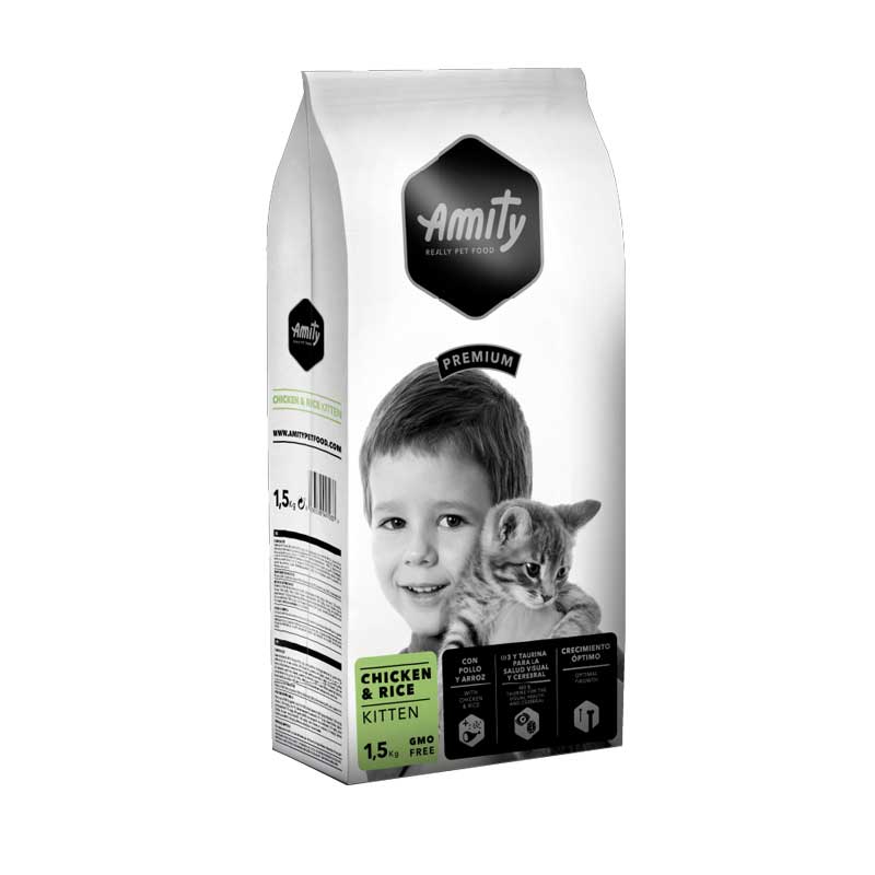 Amity Premium Pollo y Arroz para Gatitos - 1,5 Kg
