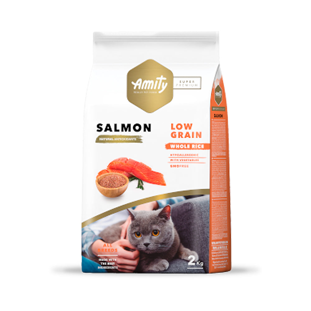 Amity Low Grain Salmón para Gatos - 2 Kg