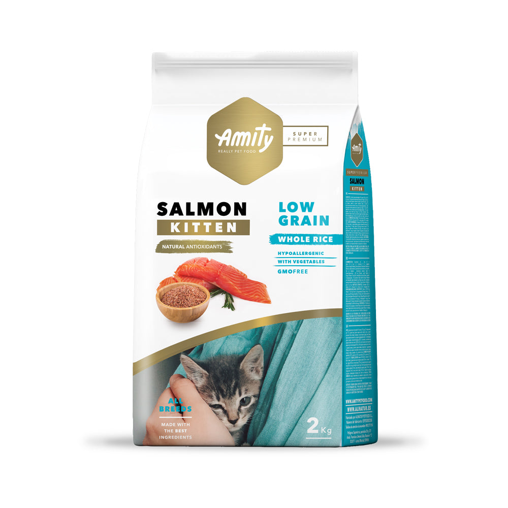Amity Low Grain Salmón para Gatitos 2 Kg