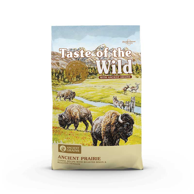 Taste of the Wild Granos ancestrales Ancient Prairie Bisonte y Venado Asado para Perros - 12,7 Kg