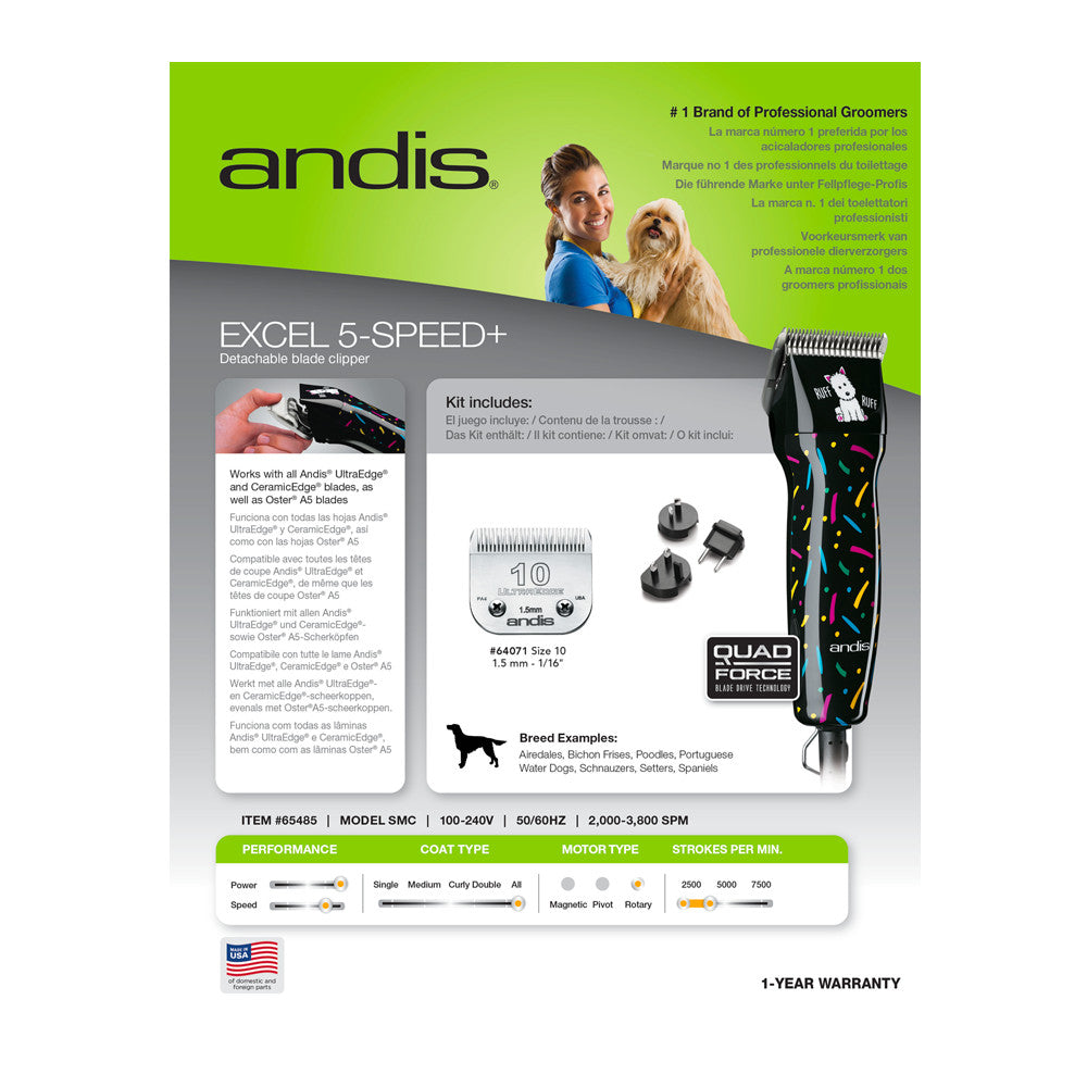 Máquina Cortadora de Pelo Excel 5 Velocidades