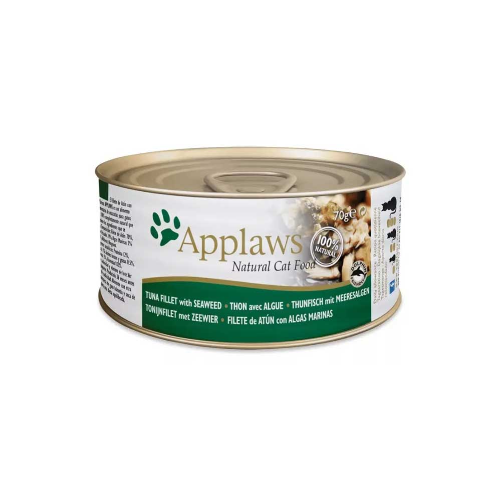 Applaws Lata Pechuga de Filete de Atún y Algas Marinas con Caldo para Gatos