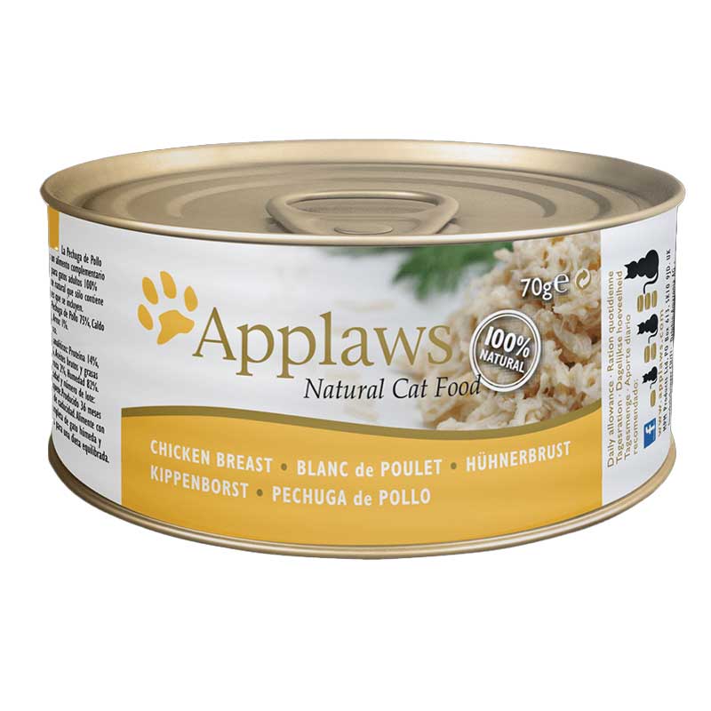 Applaws Lata Pechuga de Pollo con Caldo para Gatos 70 g