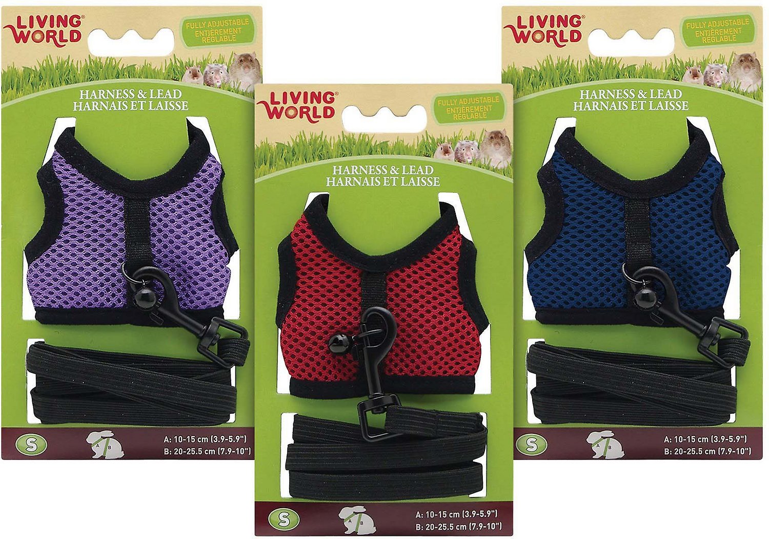 Arnés y Correa Living World - S: Hámster, Jerbos y Ratas