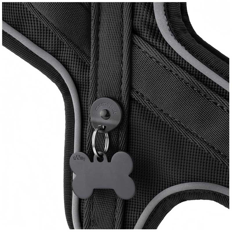My Family Arnés NFC Memopet para Perros Negro - M