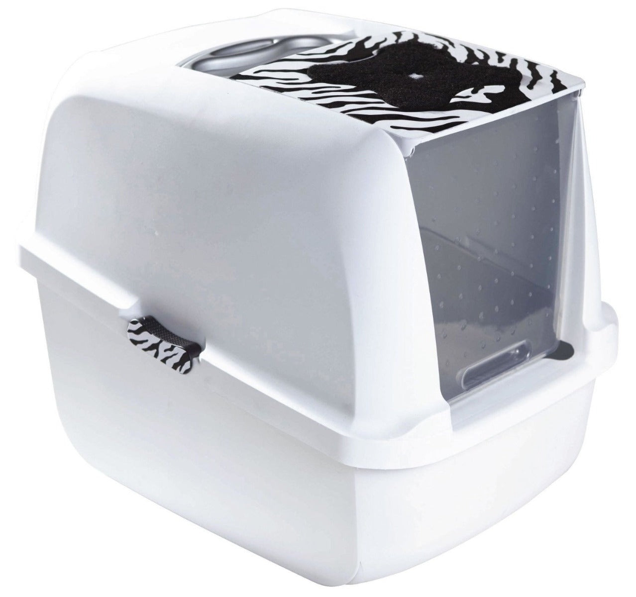 Baño Sanitario "Animal Print" con Filtro de Carbón para Gatos