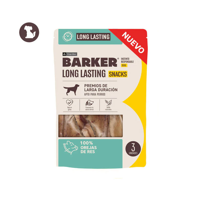 Barker Snacks Orejas de Res para Perros 3 unidades