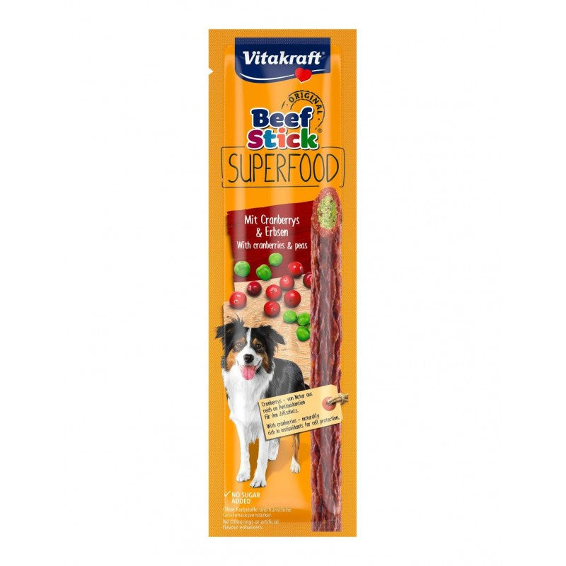 Vitakraft Beef Stick Superfood Arándanos y Arvejas 25 g