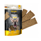 Belcando Snacks Stripes Pollo en bolsa con tiras de premio para perros, receta sin granos y extra carne de pollo.