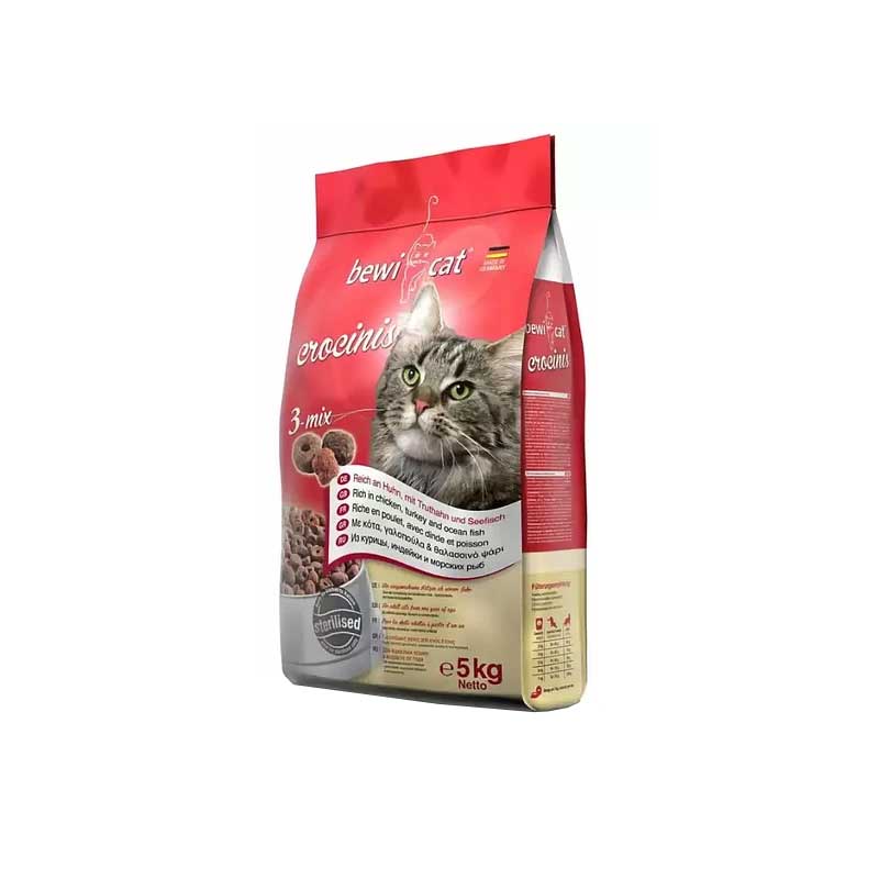 Bewi Cat Crocinis Pollo, Pavo y Pescado - 1 Kg