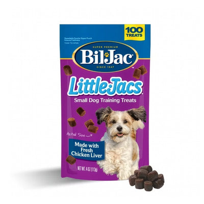 Bolsa de Premios Pequeños Blandos "Little Jacs" Bil Jac para entrenamiento de perros pequeños con hígado de pollo.